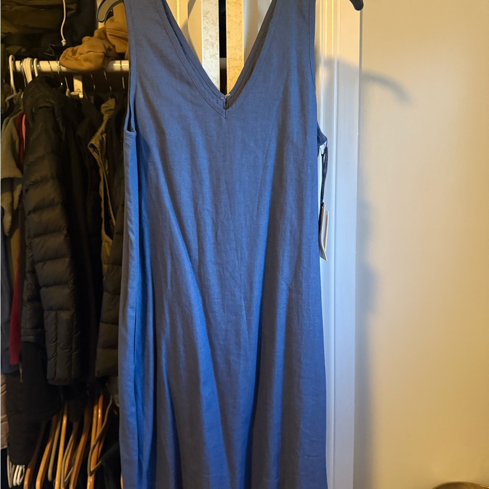 Halogen® Sleeveless Linen Blend dress